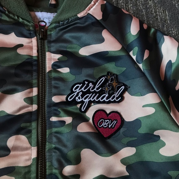 Girl’s Camo Bomber Jacket size 7/8 - Picture 10 of 12